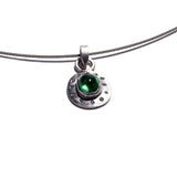 Platinum and Tsavorite Garnet Pendant