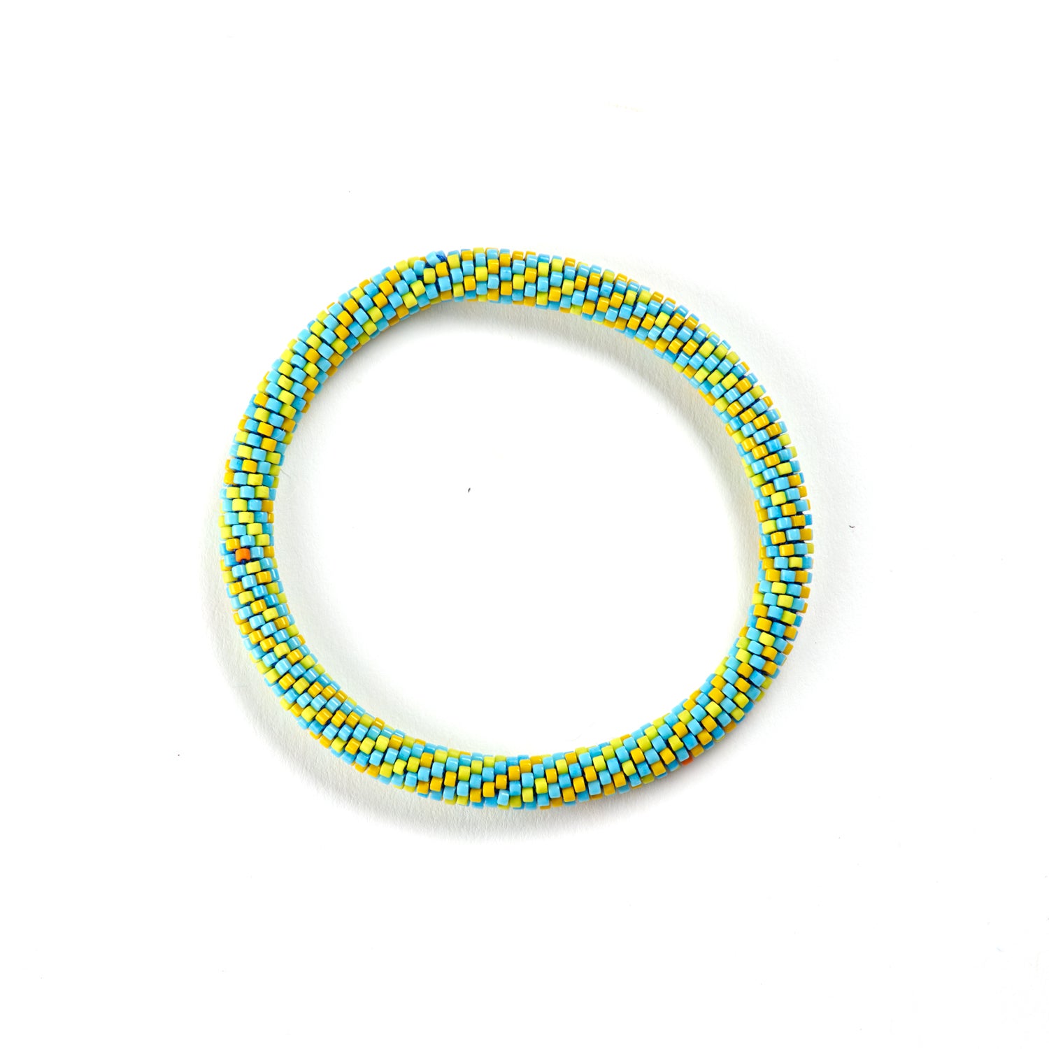 Yellow, Blue & Green Spiral Bracelet