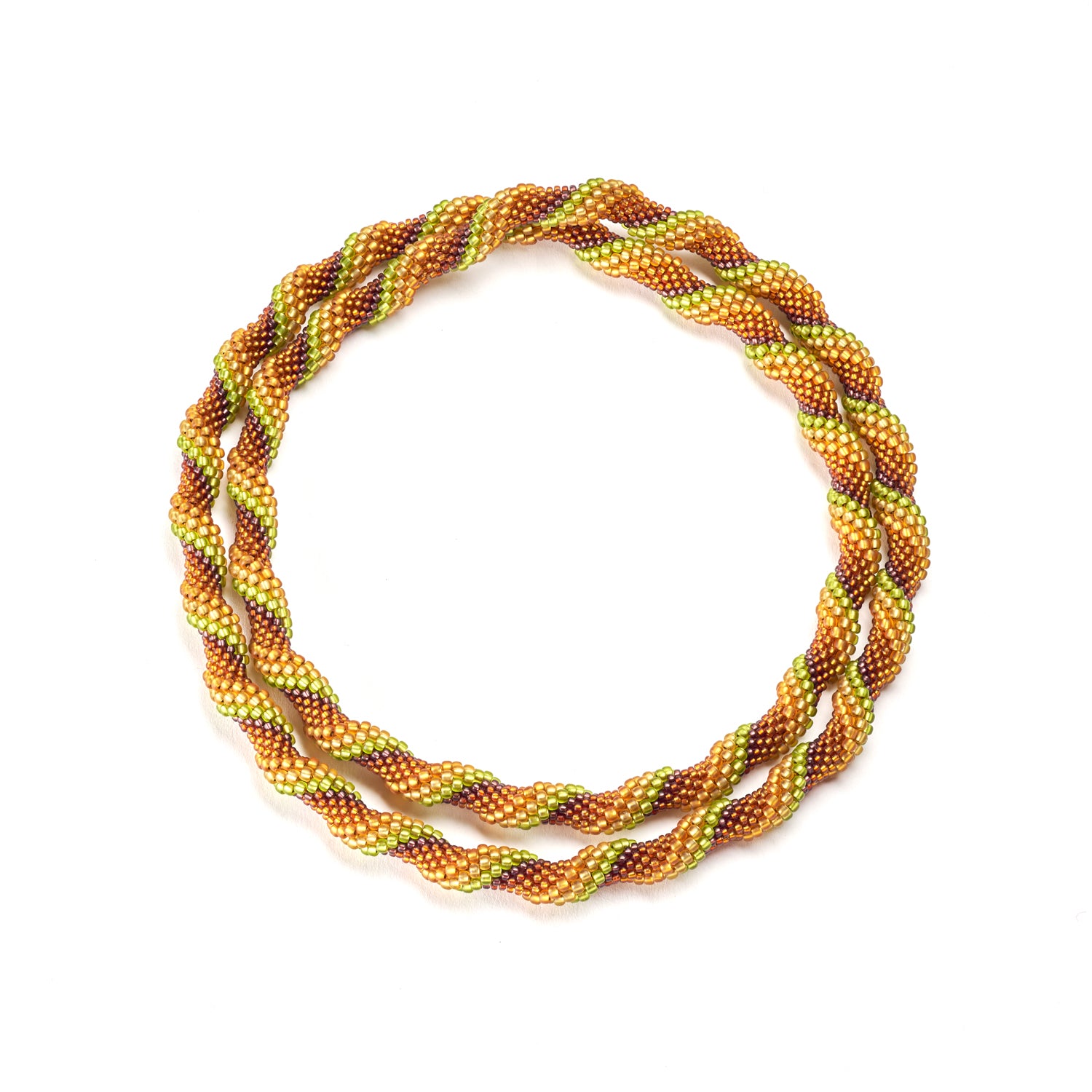 Metallic Fall Spiral Necklace II