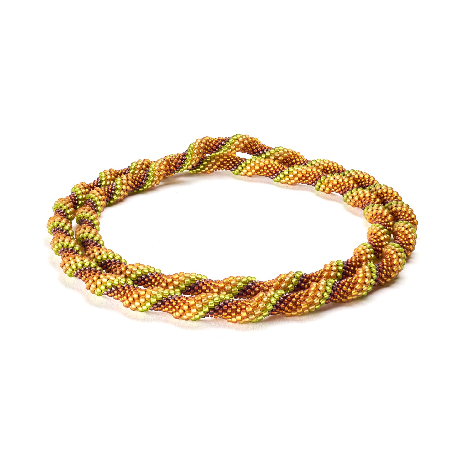 Metallic Fall Spiral Necklace II