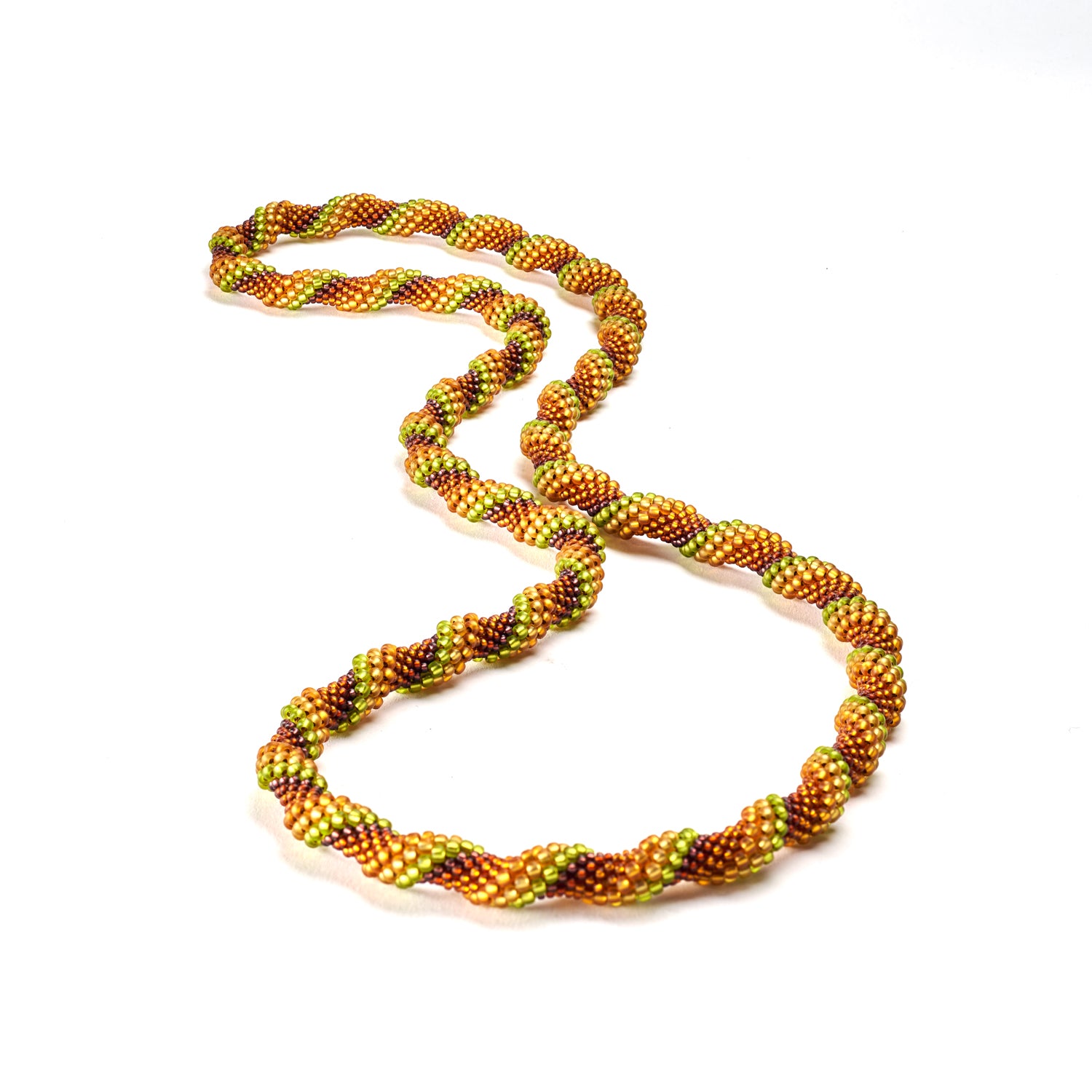 Metallic Fall Spiral Necklace II