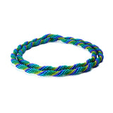 Metallic Peacock Spiral Necklace