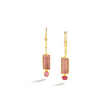 Pink Tourmaline Earring on Wire