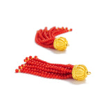 Urchin Tassel Drop Earrings