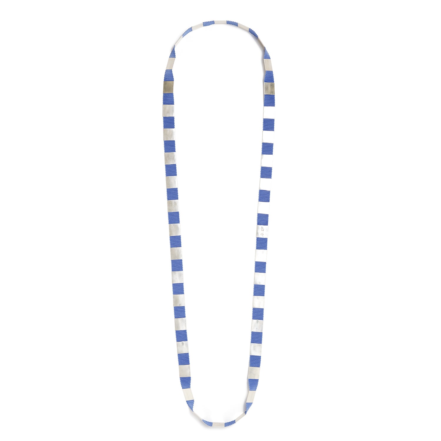 Classic Square Ribbon Necklace~Sky Blue
