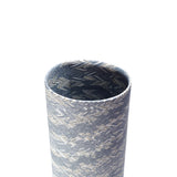 Black, Cream and White Elliptical Vessel