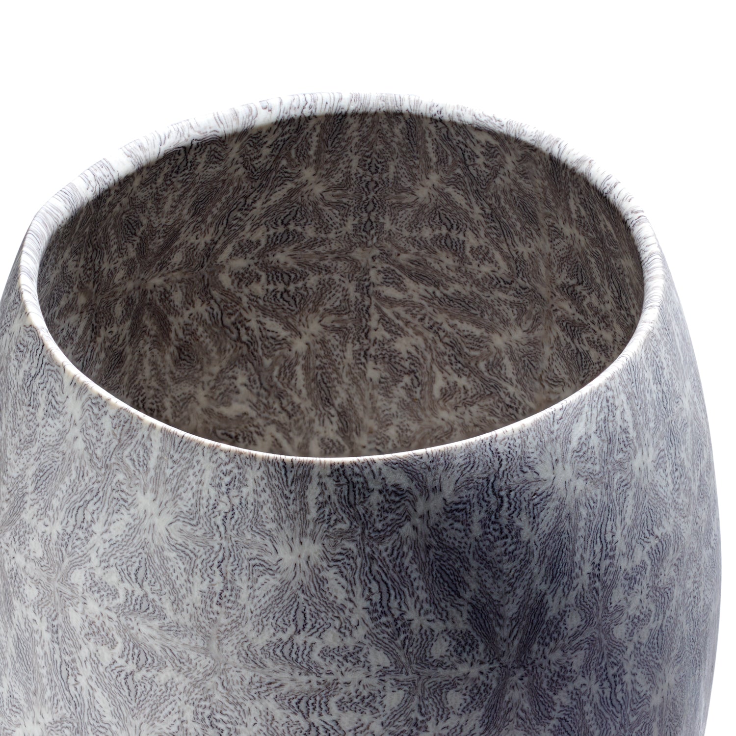 Brown and White Nerikomi Vessel