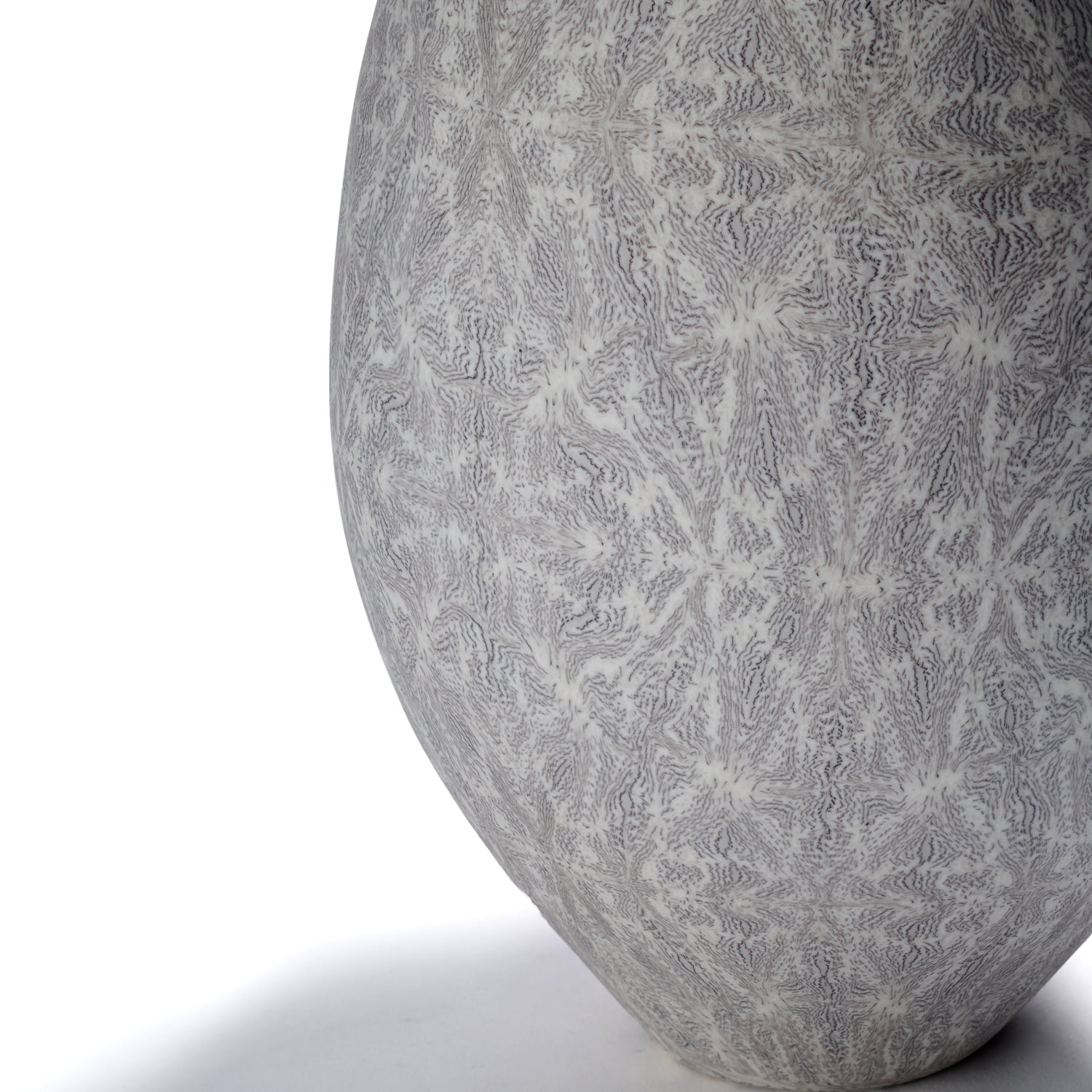 Brown and White Nerikomi Vessel