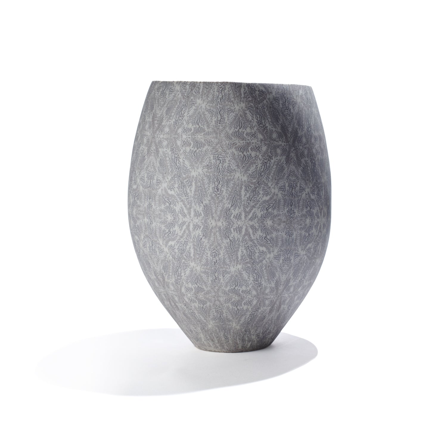 Brown and White Nerikomi Vessel