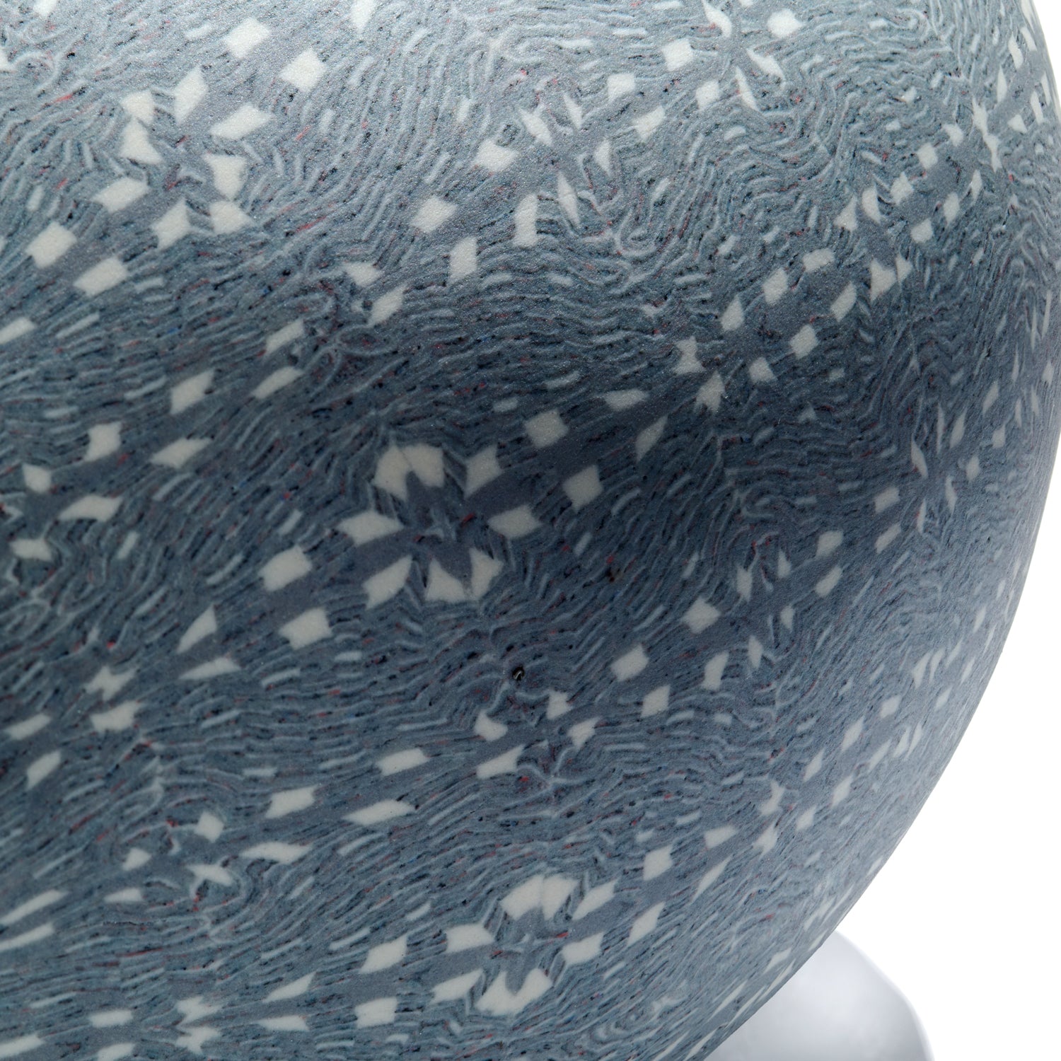 Grey and White Nerikomi Blossom Jar