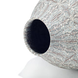 Brown and White Nerikomi Blossom Jar