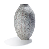 Brown and White Nerikomi Blossom Jar