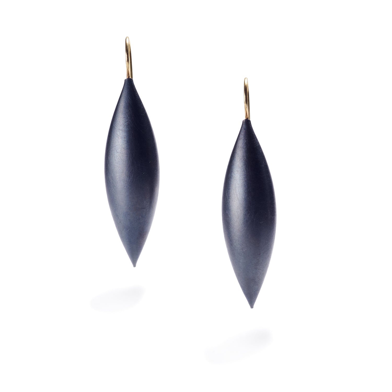 Oxidized Sterling Silver Cocoon Pendant Earrings~50mm