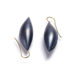 Oxidized Sterling Silver Cocoon Pendant Earrings~50mm