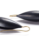 Oxidized Sterling Silver Cocoon Pendant Earrings~50mm