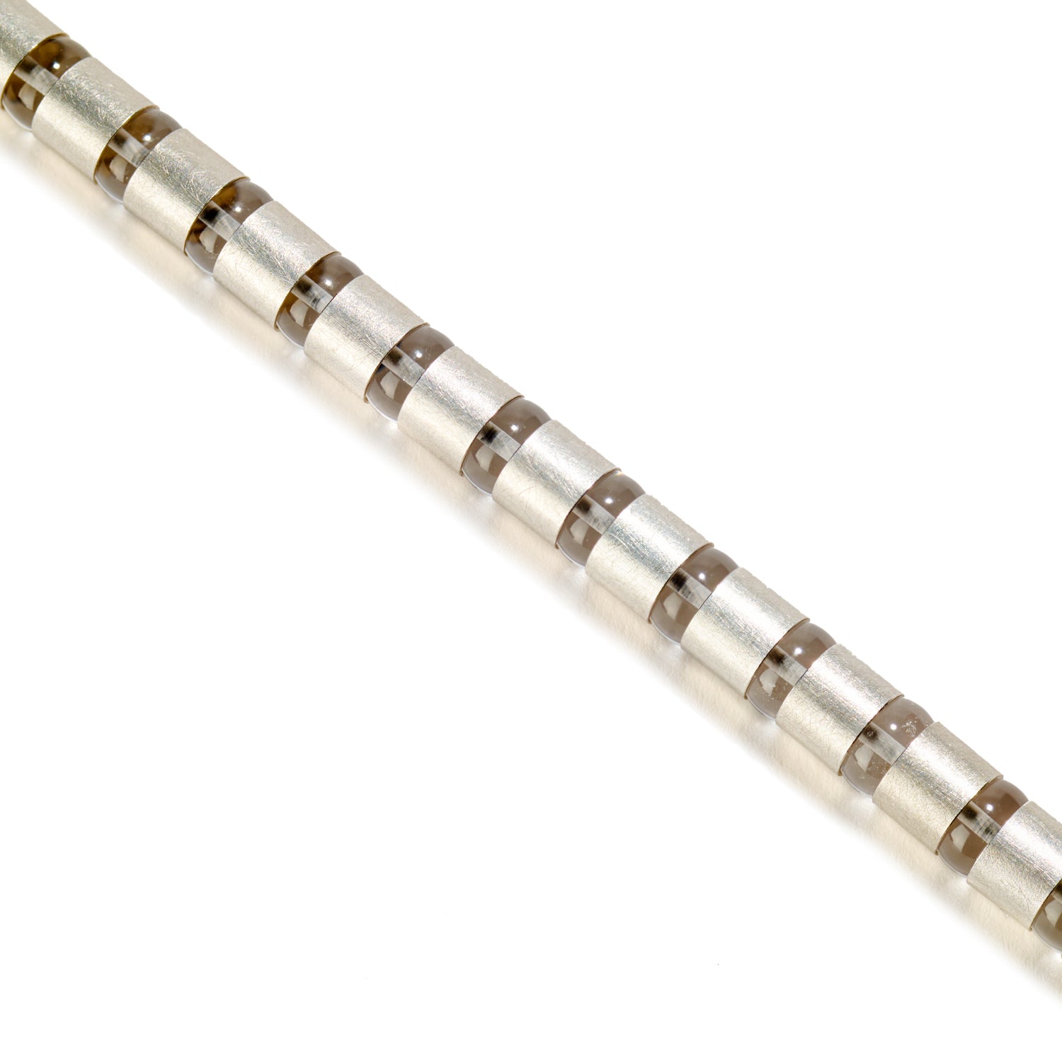 Cleopatra Sterling Silver Bracelet~8mm Rock Crystal