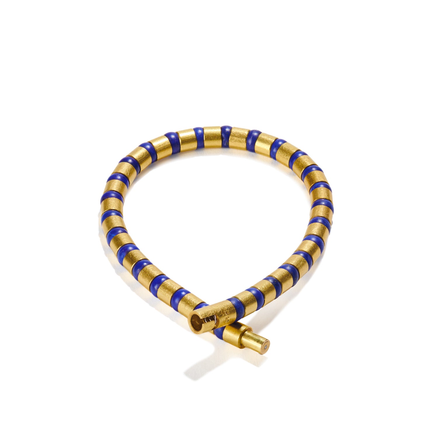 Cleopatra Gold Bracelet~5mm Lapis Lazuli