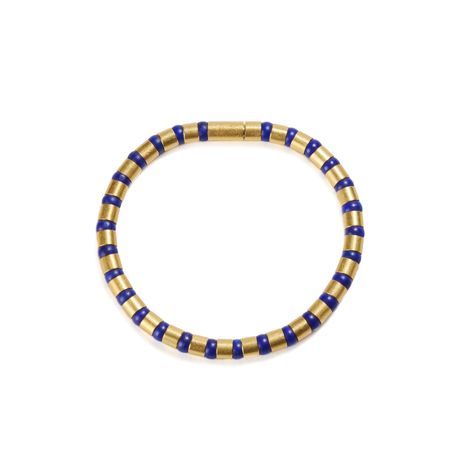 Cleopatra Gold Bracelet~5mm Lapis Lazuli