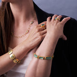 Aquamarine On Oval Link Chain