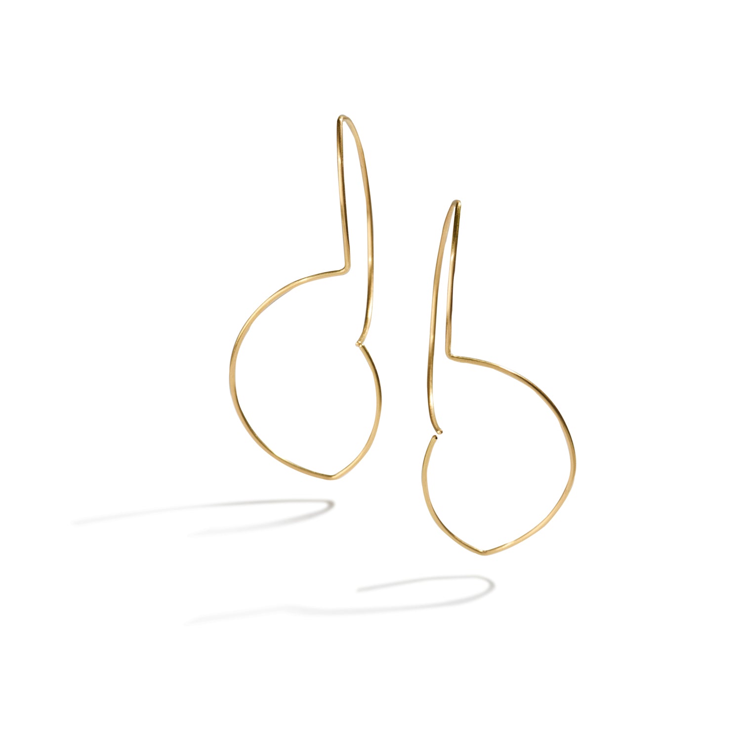 Geometric Gold Wire Earrings