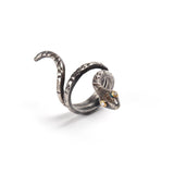 Silver & Diamond Snake Ring