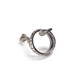 Silver & Diamond Snake Ring