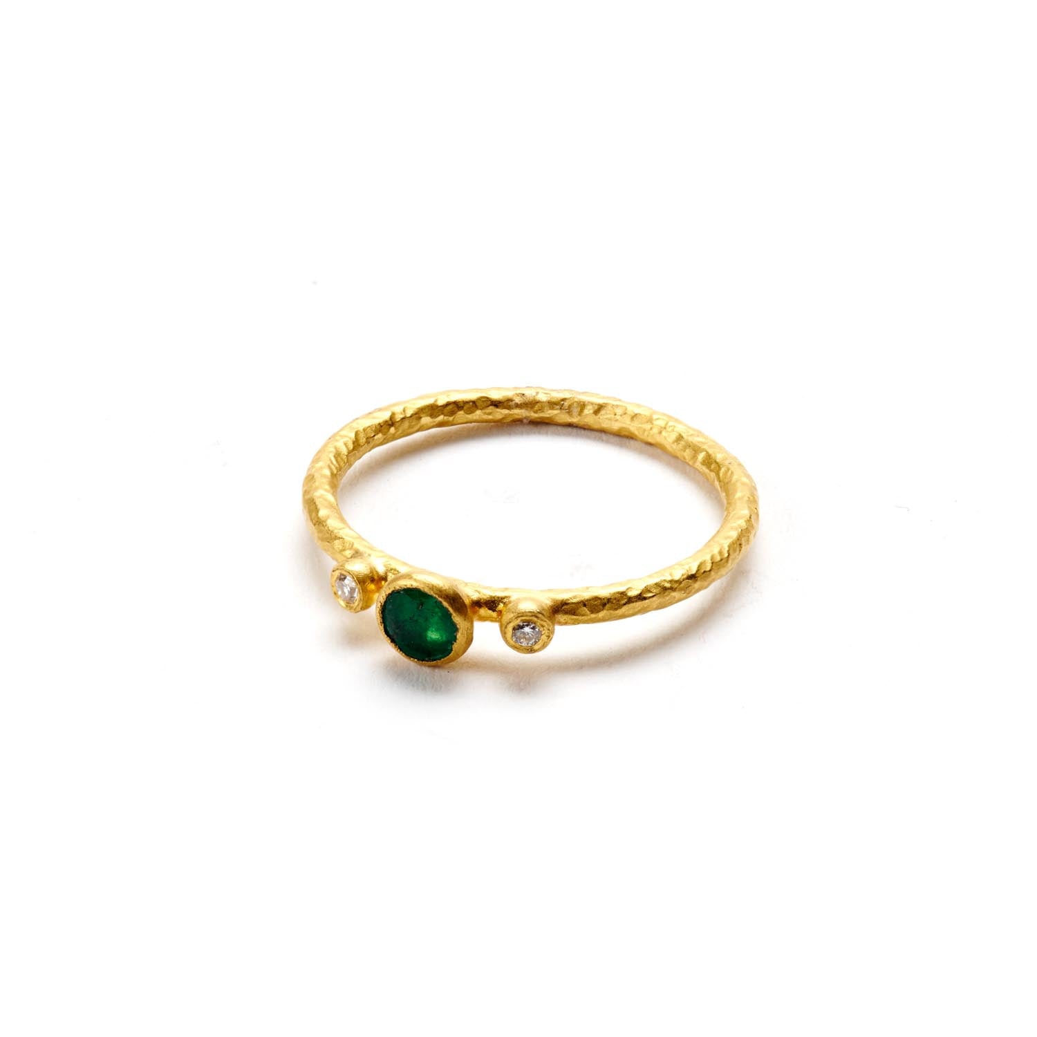 Emerald & Diamond Gold Ring