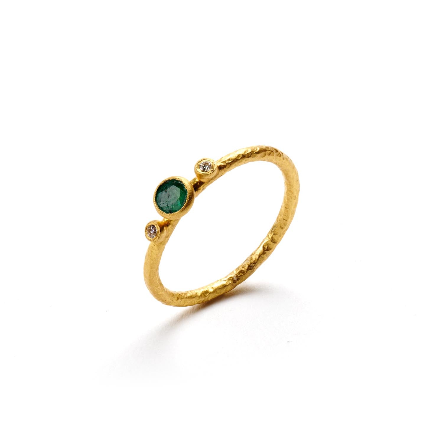 Emerald & Diamond Gold Ring