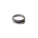 Snake Ring with Emerald Eyes