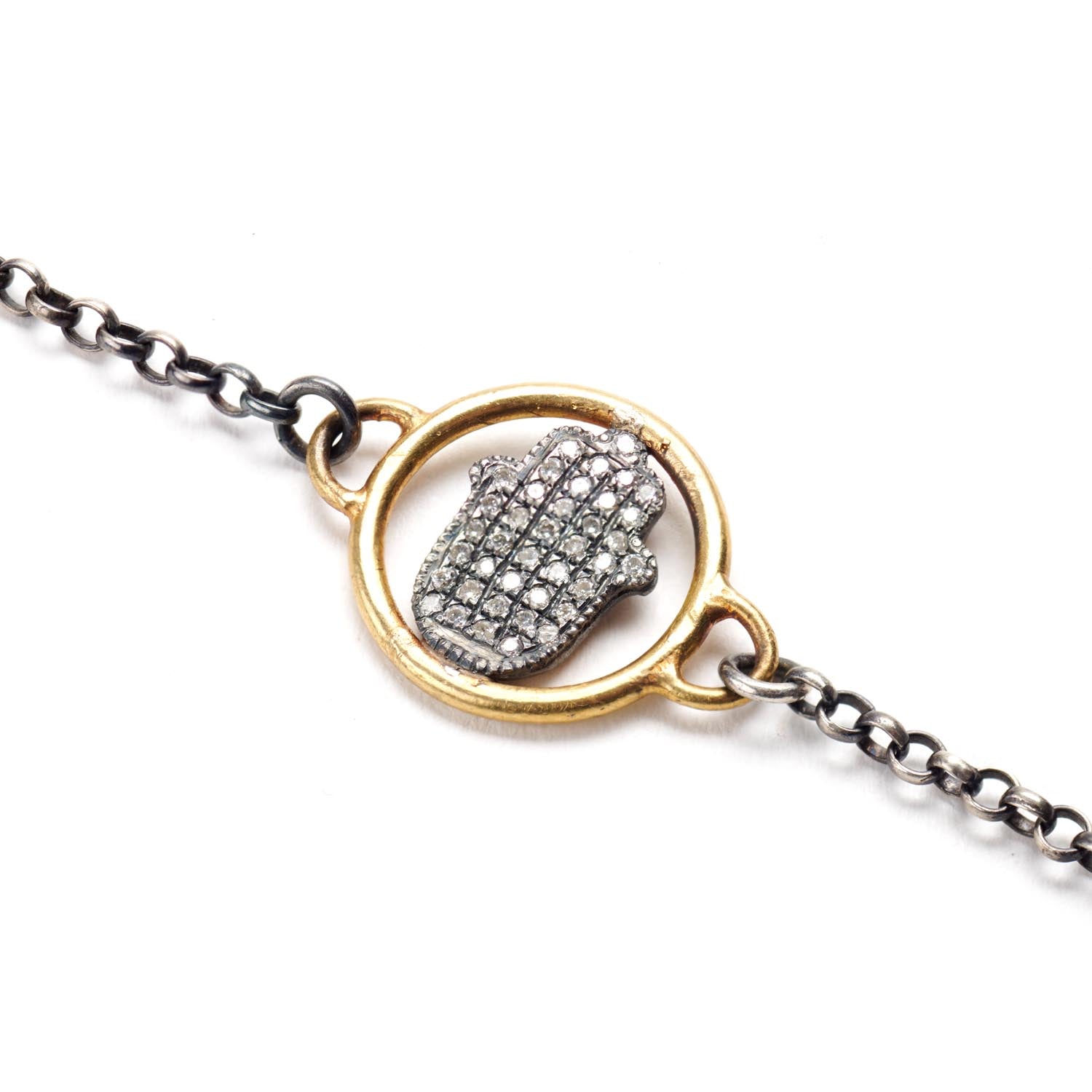 Diamond Hand in Silver & Gold