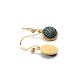 Tsavorite & Gold Earrings with Diamonds