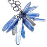 Carved Cluster Kyanite Necklace