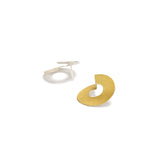 Large Interrupted Circle Gold Earrings