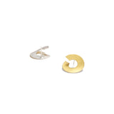 Small Interrupted Circle Gold Earrings
