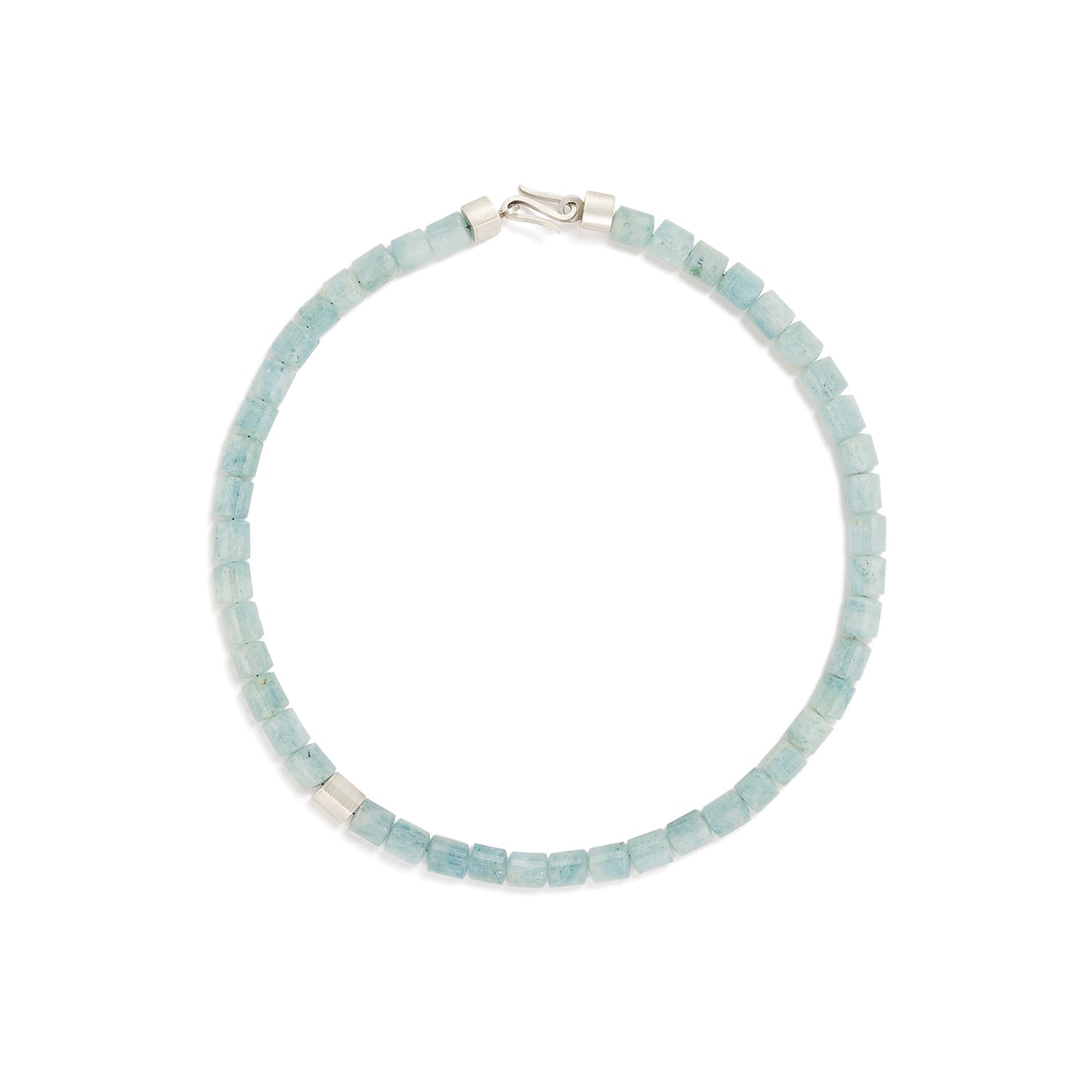 Aquamarine Necklace with Silver