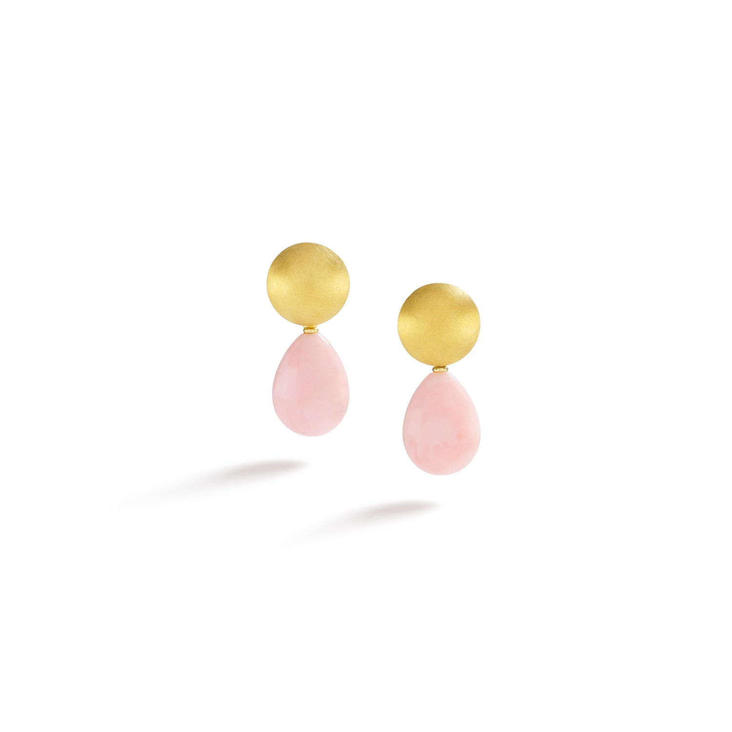 Medium Silver and Gold Dome Earrings