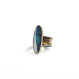 Spectrolite Ring with Gold