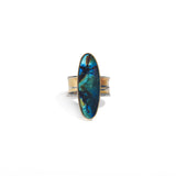 Spectrolite Ring with Gold