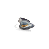 Geode Ring with Gold