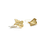 Golden Double Ginko Earrings