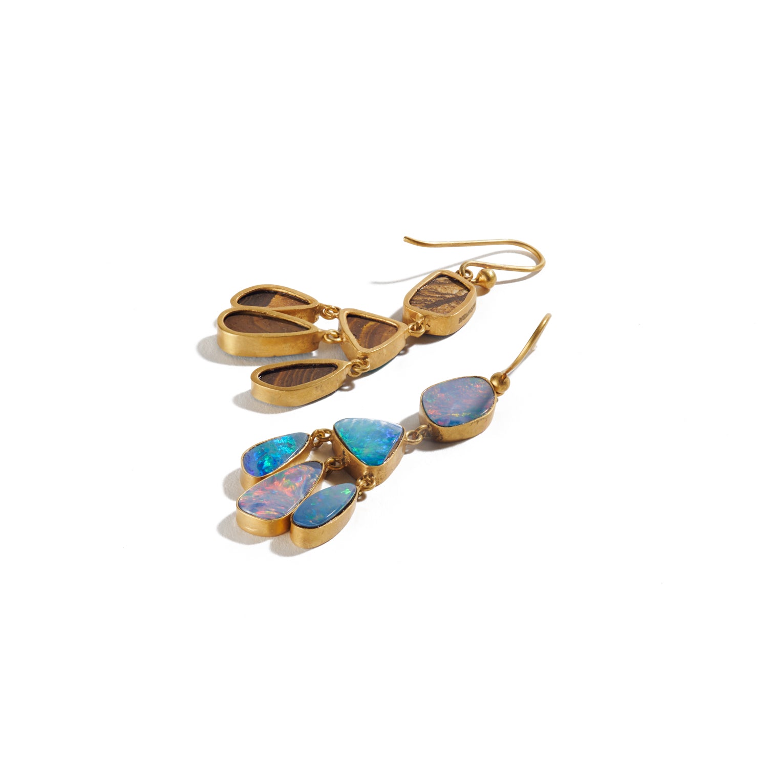 Tiered Opal Earrings