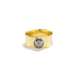 Ring with Light Grey Rose Cut Diamond