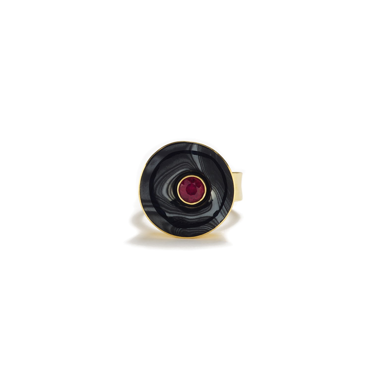 Whirlpool Ring with Ruby