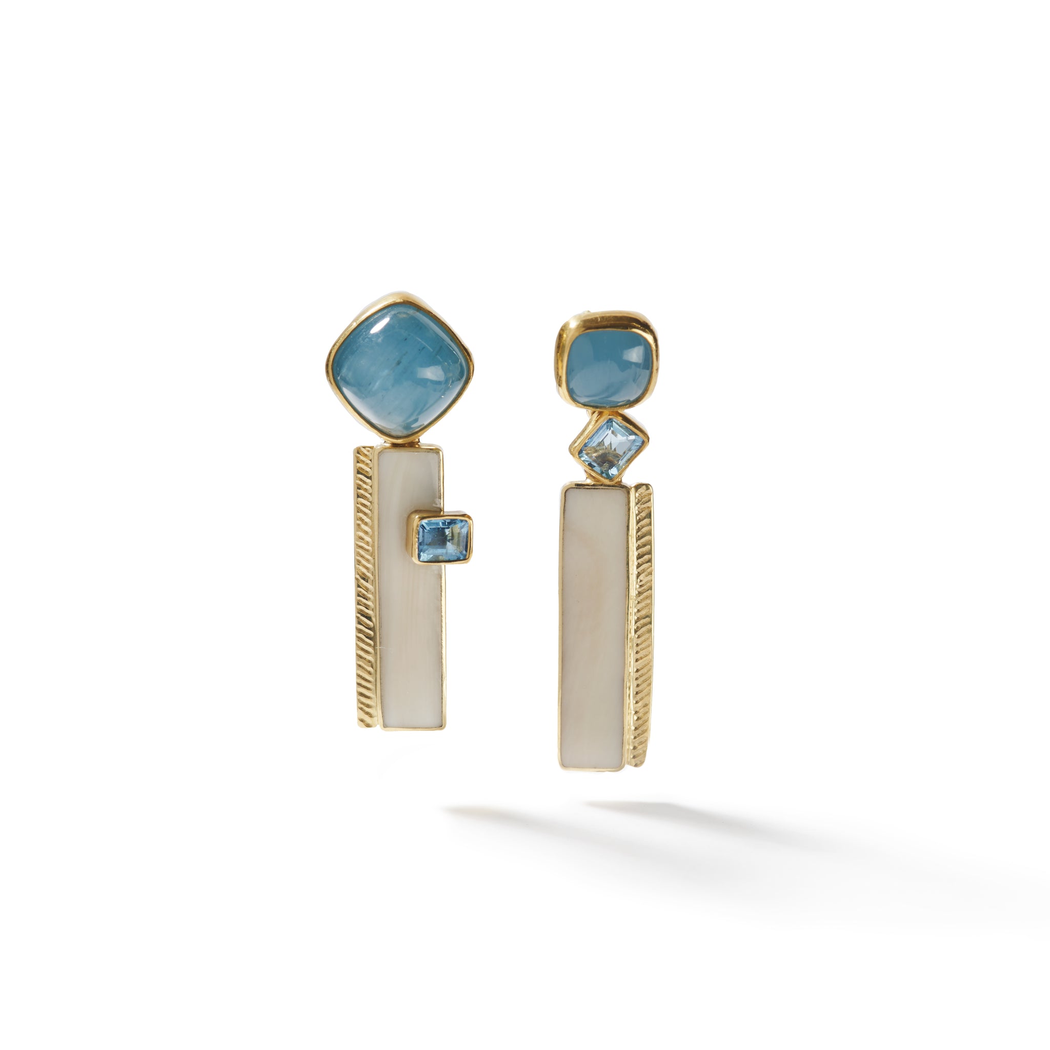Earrings in Aquamarine