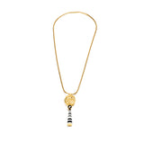 Gold, Black & White Necklace