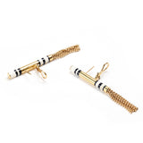 Gold, Black & White Earrings