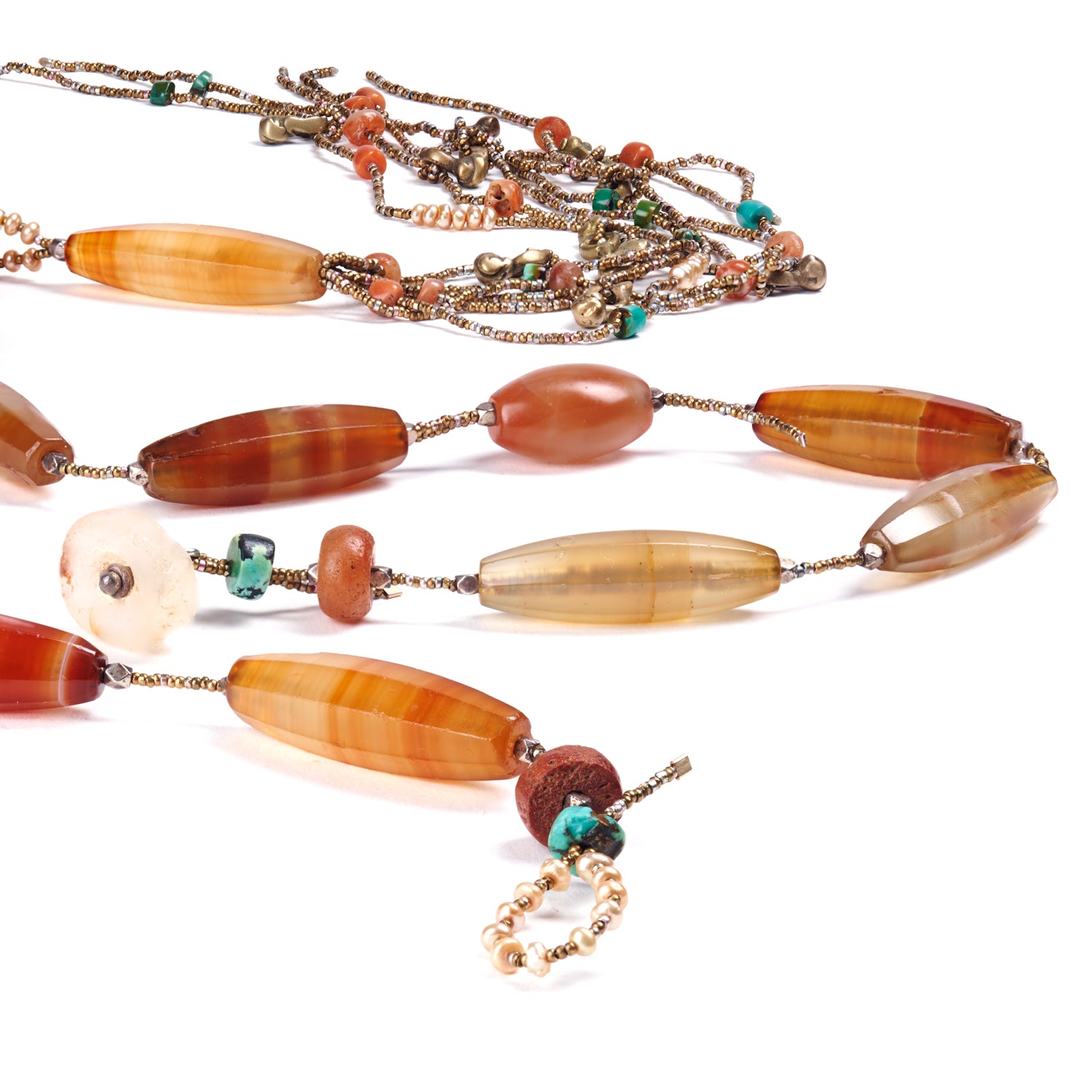 Orange Tassle Necklace