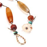 Orange Tassle Necklace