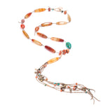 Orange Tassle Necklace