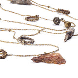 Long Bronze Ring Necklace